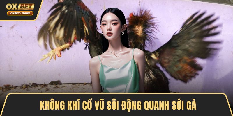 Không khí cổ vũ sôi động quanh sới gà